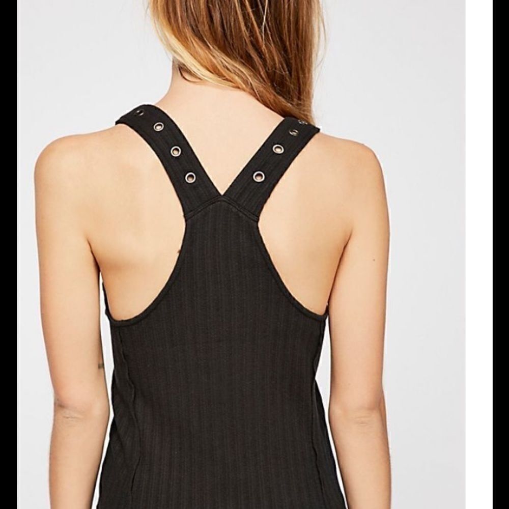Free People Little Gingy Black Tank